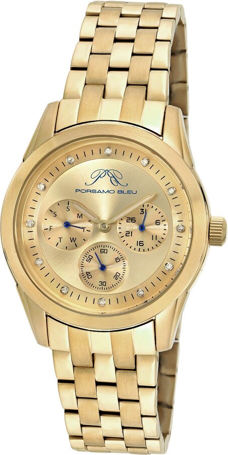 PORSAMO BLEU Women's Diana Diamond Japanese Quartz Watch, 39mm