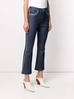 Thumbnail for your product : Escada contrast stitch kick flare jeans