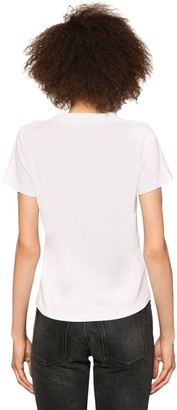Balenciaga Paris Embroidery Cotton Jersey T-shirt