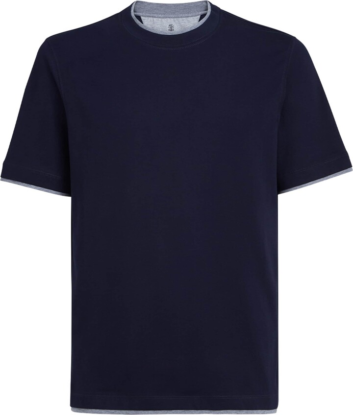 Brunello Cucinelli Cotton Faux-Layered T-Shirt