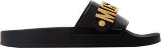 Moschino Black Logo Slides