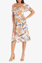 Thumbnail for your product : Donna Morgan Off-the-Shoulder Floral Midi Dress
