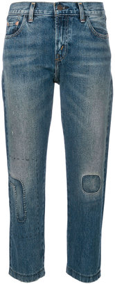 Levi's stitch detail straight jeans