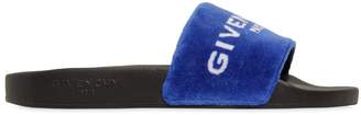 Givenchy Logo Velvet Slide Sandals