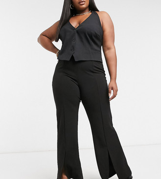 plus size split leg pants