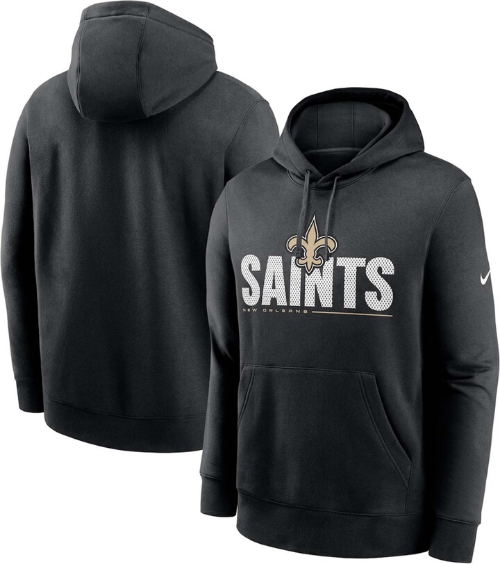 Nike Men's Big and Tall Black New Orleans Saints Team Impact Club Pullover  Hoodie - ShopStyle