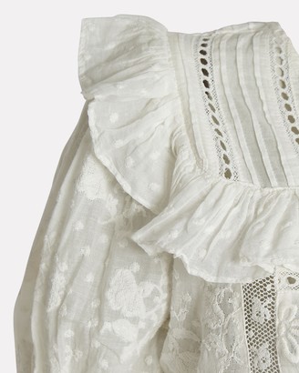 LoveShackFancy Sorelle Embroidered Mini Dress