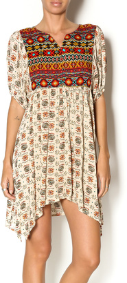 Umgee USA Printed Peasant Dress