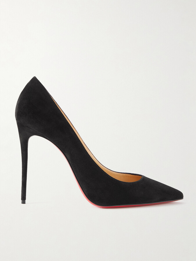 Christian Louboutin Kate 100 Suede Pumps - Black
