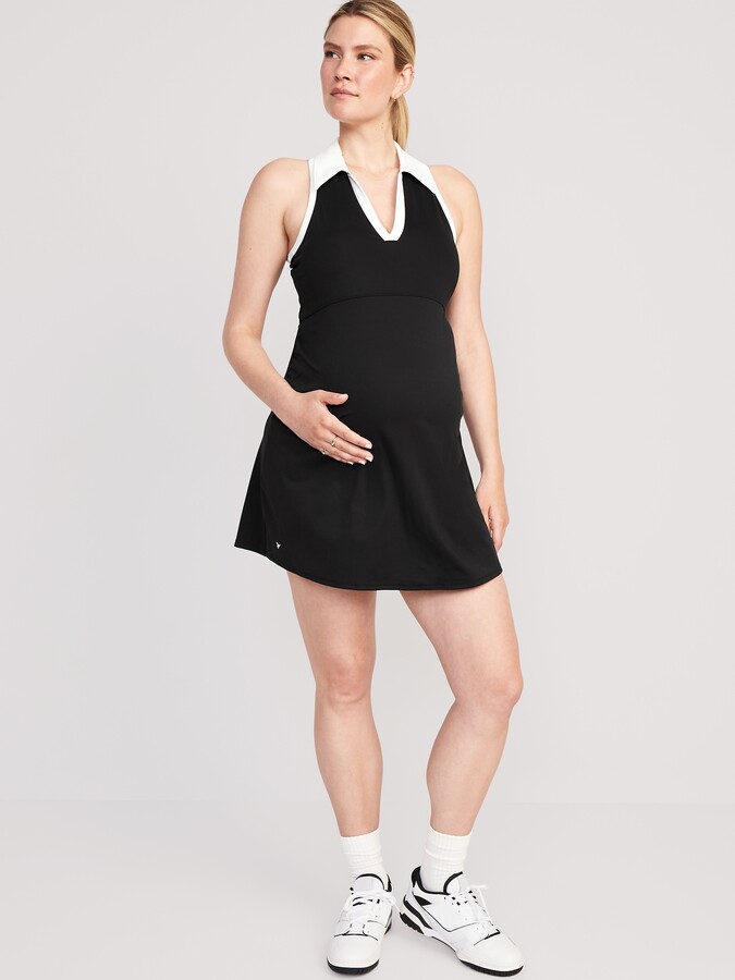 Old Navy Maternity Sleeveless PowerSoft Polo Mini Dress - ShopStyle