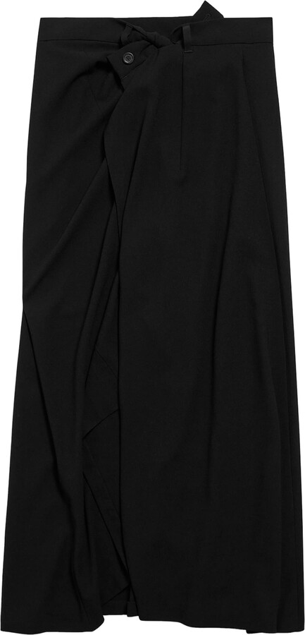Balenciaga Draped Tailored Skirt