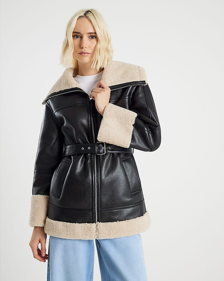 Black Aviator Jacket ShopStyle UK