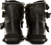 Thumbnail for your product : Golden Goose Black Leather Buckled-Guard Noha Boots