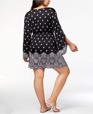 Dotti Plus Size Gypsy Dancer Printed Cover-Up Tunic