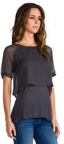 Thumbnail for your product : Heather Double Layer Silk Tee