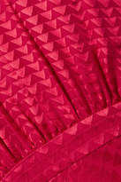 Thumbnail for your product : Saloni Fleur Silk-jacquard Gown - Crimson