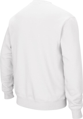 Men's Colosseum White Tennessee Volunteers Arch & Logo Crew Neck Sweatshirt