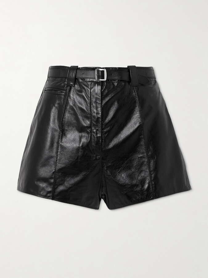 Bally Belted Leather Shorts - Black