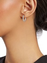 Thumbnail for your product : Roberto Coin 0.76 TCW Diamond & 18K White Gold Hoop Earrings/0.5"