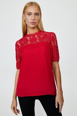 Coast Sleeved Lace Shell Top