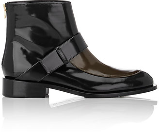 Marni WOMEN'S COLORBLOCKED SPAZZOLATO LEATHER ANKLE BOOTS