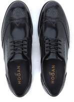 Thumbnail for your product : Hogan Route Derby Lace Up Oxford Shoes In Black Brushed Leather