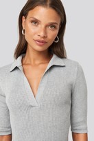 Thumbnail for your product : NA-KD Pique Collar Knitted Top