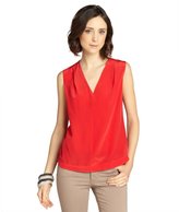 Thumbnail for your product : Rachel Roy true red silk v-neck sleeveless blouse