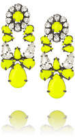 Thumbnail for your product : Shourouk Mia gunmetal-tone crystal earrings