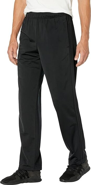 adidas Essentials 3-Stripes Tricot Open Hem Pants (Black/Black 1) Men's  Workout - ShopStyle