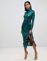 Thumbnail for your product : Club L London high neck all over sequin open back midi dress