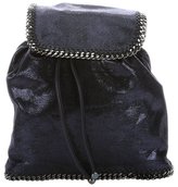 Thumbnail for your product : Stella McCartney blue metallic faux leather and suede 'Rucksack' backpack