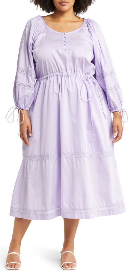 HARSHMAN Belle Long Sleeve Empire Waist Cotton Dress ShopStyle