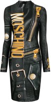 Thumbnail for your product : Moschino Logo-Print Long-Sleeve Dress