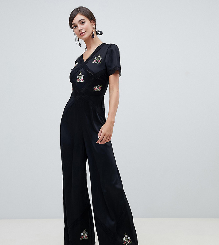 lace insert jumpsuit