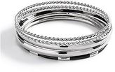 Thumbnail for your product : GUESS Silver-Tone and Black Bangle Set