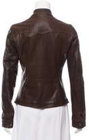 Thumbnail for your product : Dolce & Gabbana Leather Perforated Moto Jacket