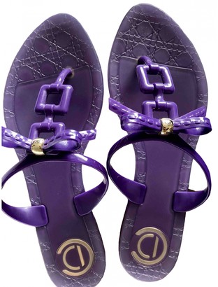 Christian Dior Purple Plastic Sandals - ShopStyle