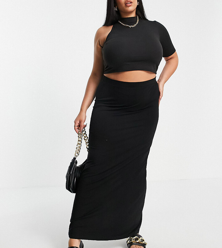 Long Black Skirt Plus Size | Shop the world's largest collection of fashion  | ShopStyle UK