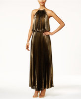 Thumbnail for your product : MSK Pleated Metallic Blouson Halter Dress