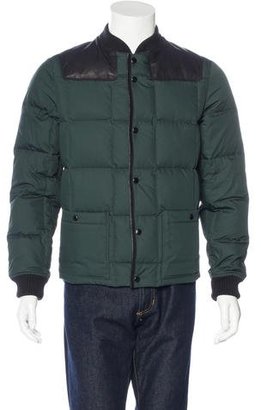 Lanvin Leather-Trimmed Quilted Down Jacket