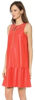 Thumbnail for your product : Suno Faux Leather Pleated Hem Dress