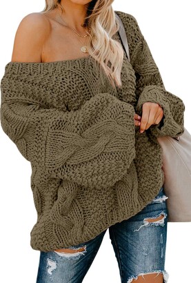 plus size olive green sweater