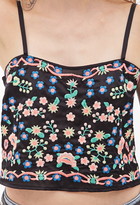 Thumbnail for your product : Forever 21 Floral-Embroidered Cropped Cami