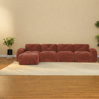 Wrought Studio Modern Velvet Sofas Ergonomic Design Living Room Comfort No Assembly
