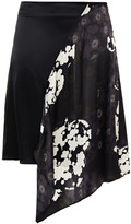 Thumbnail for your product : McQ Draped Printed And Silk-satin Mini Skirt