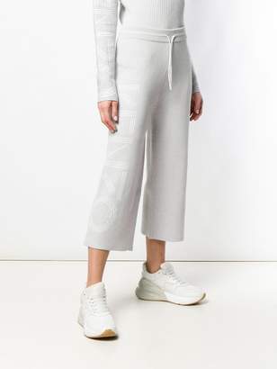 Kenzo cropped ribbed knit track trousers