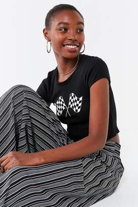 Truly Madly Deeply Racing Flags Cropped Tee