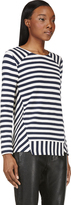 Thumbnail for your product : Marc by Marc Jacobs Navy Stripe Crewneck Sweater