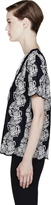 Thumbnail for your product : Stella McCartney Navy Feather & Flower Jacquard Embroidered Blouse